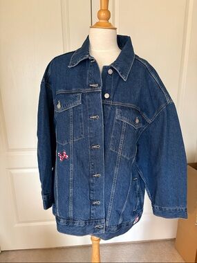 Dark Blue Denim Jacket with Minnie Mouse embroidery- Old Navy